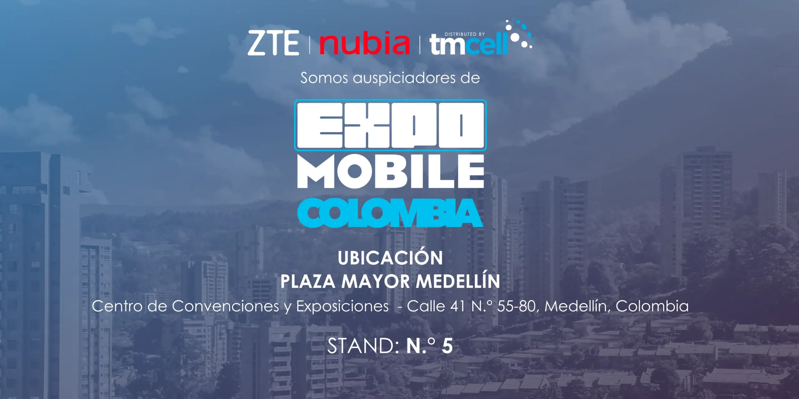 ZTE NUBIA LLEGA A EXPOMOBILE COLOMBIA 2026